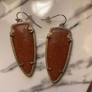 Vintage Kendra Scott Skylar Earrings Burnt Orange